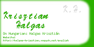 krisztian halgas business card
