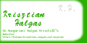 krisztian halgas business card